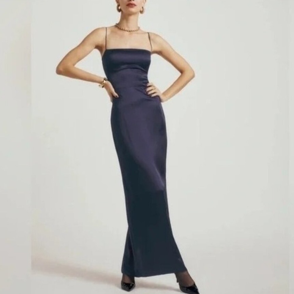 Reformation Navy Frankie Dress Size 6